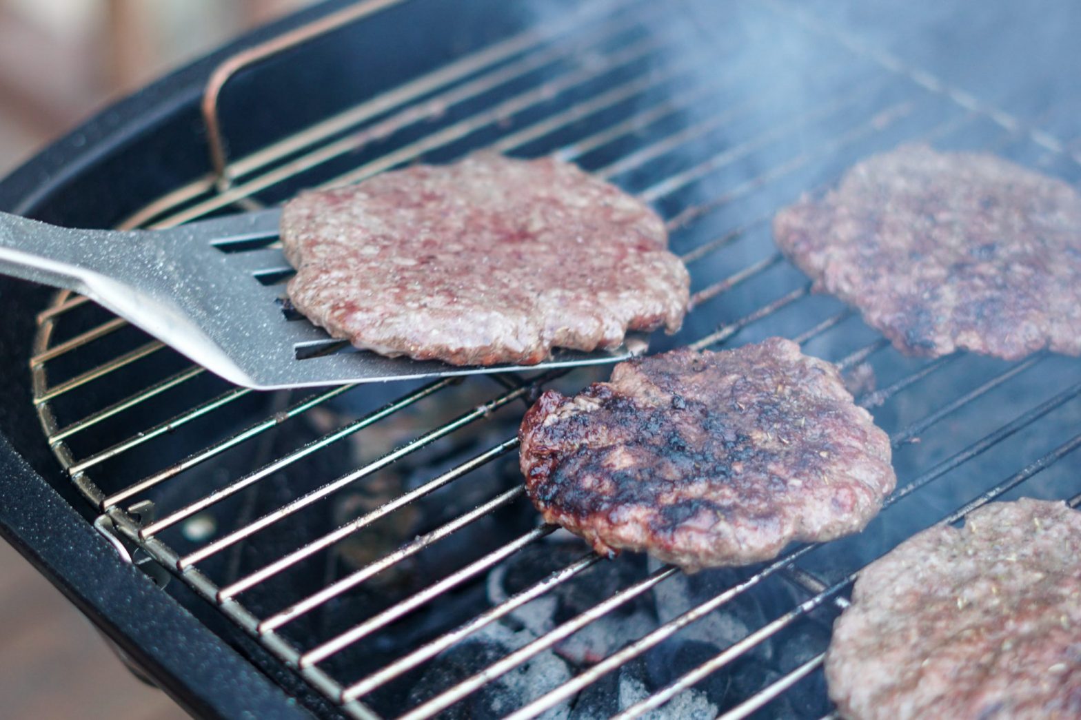 burgers on a grill