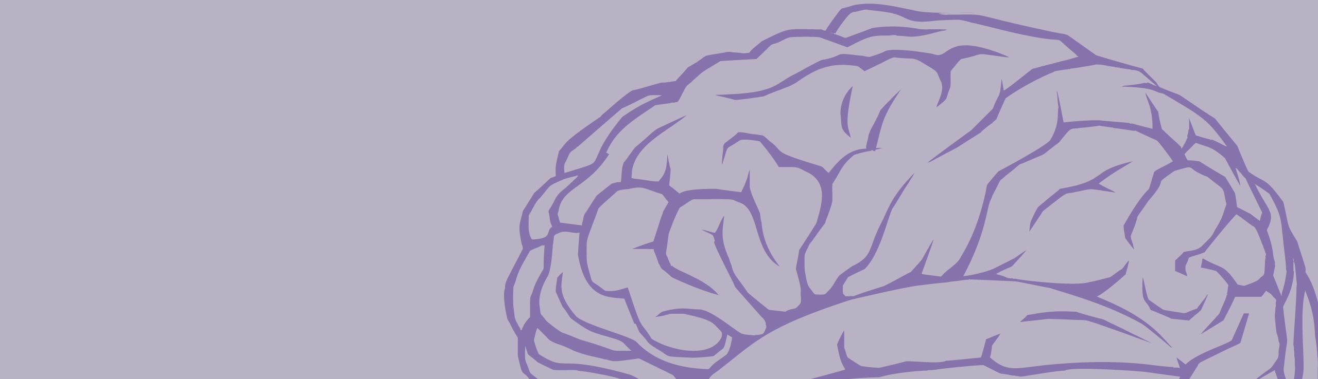 Illustration of a brain on a lavender background.