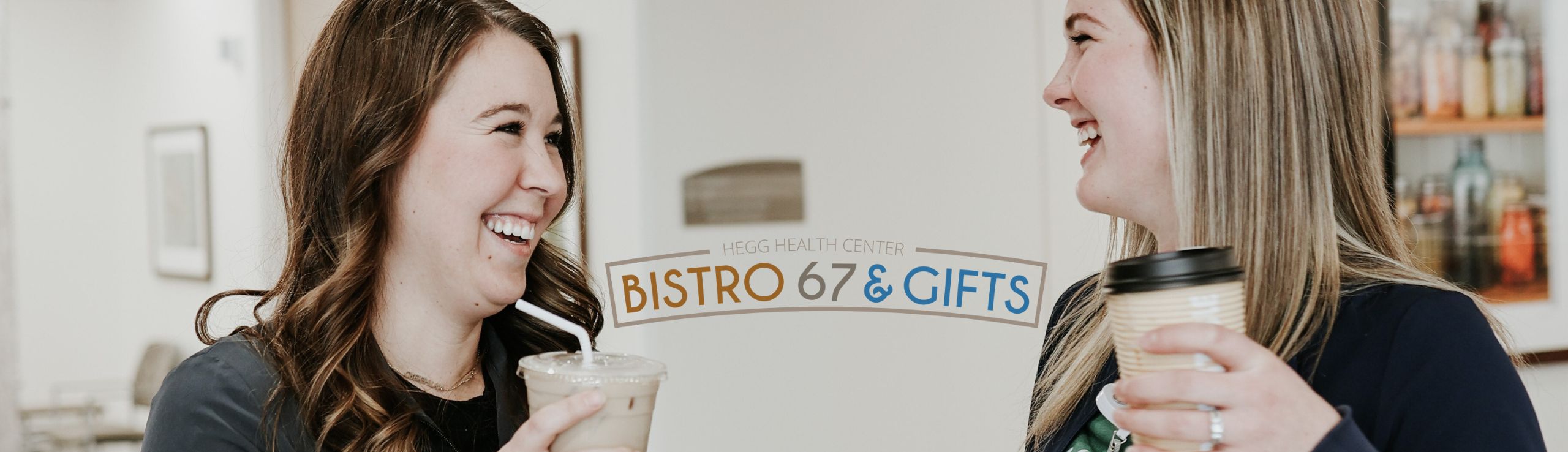 Girls enjoy iced and hot drinks at Bistro 67 at Hegg Health Center in Rock Valley